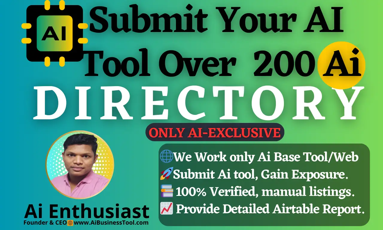 I will manually submit saas ai tool over 200 exclusive ai directories for visibility